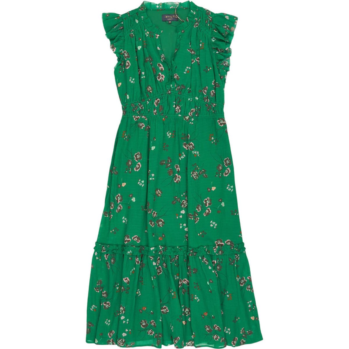 WYSE  London Green Miah Floral Dress