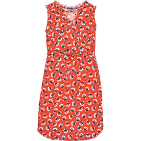 Boden Orange Floral Sleeveless Cotton Dress