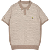 Lyle & Scott Beige Cashmere Blend Polo Shirt