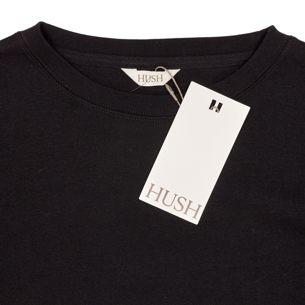 Hush Black Emily Puff Sleeve Jersey Top