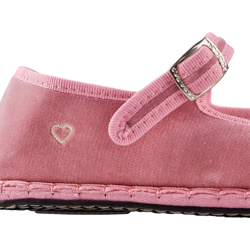 Drogheria Crivellini Pink Velvet Mary Jane Slippers