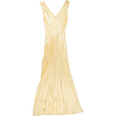 Omnes Yellow Satin Maxi Dress
