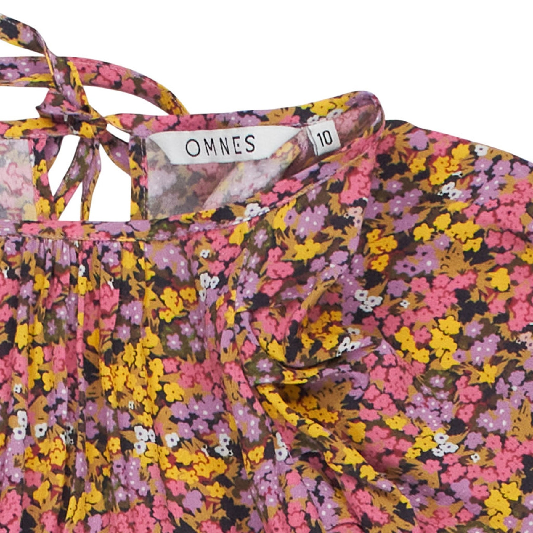 OMNES Floral Puff-Sleeve Dress