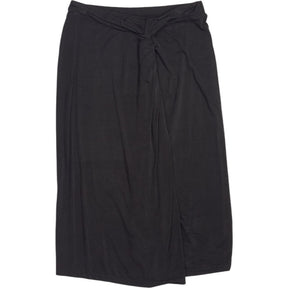 Hush Black Cupro Slinky Sarong Midi Skirt