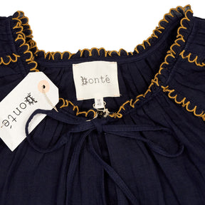 Bonté Midnight Blue Frill Top