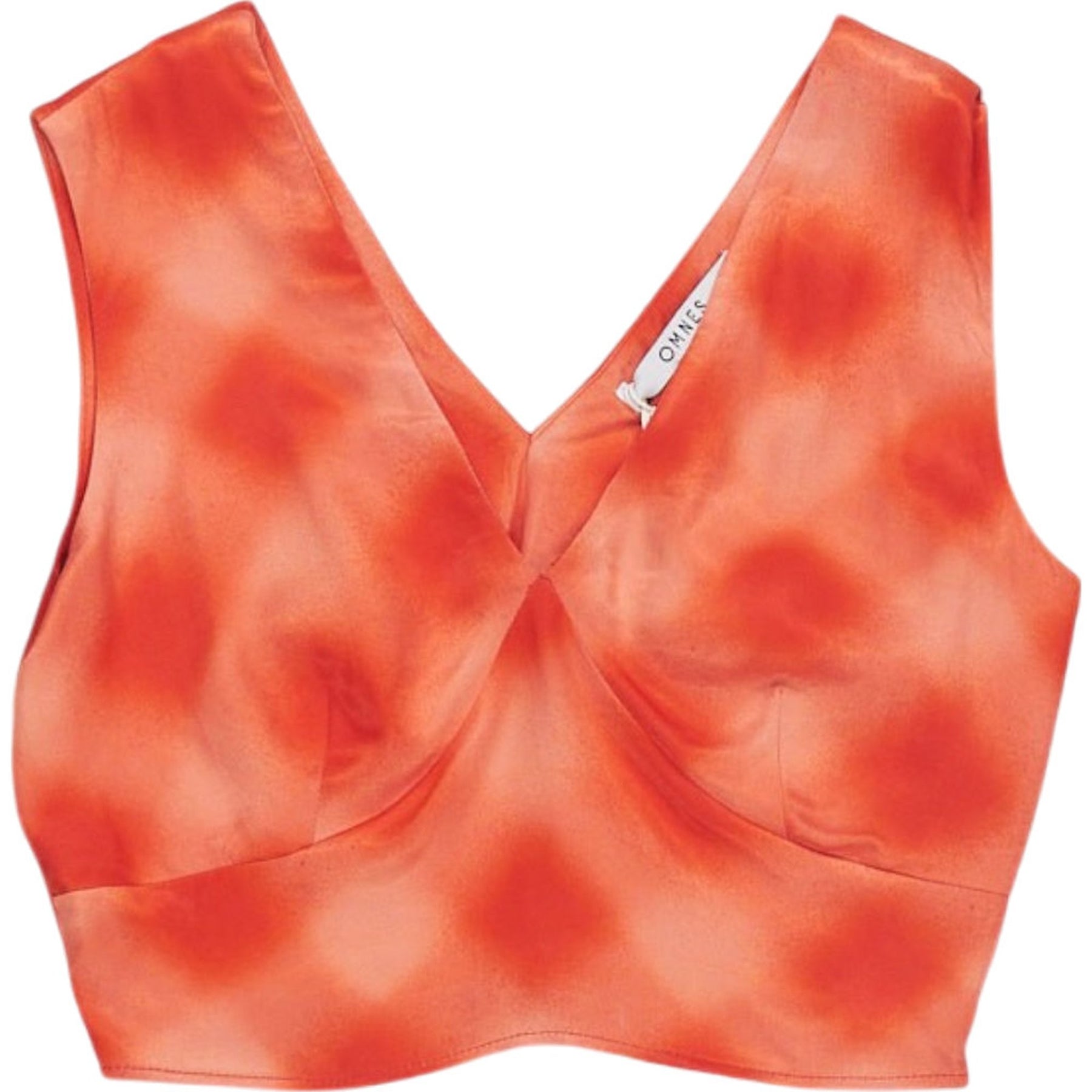OMNES Red Tie-Dye Crop Top