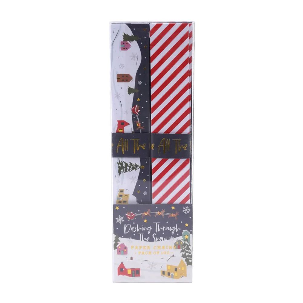 Dashing Through The Snow Pack of 100 Paper Chains