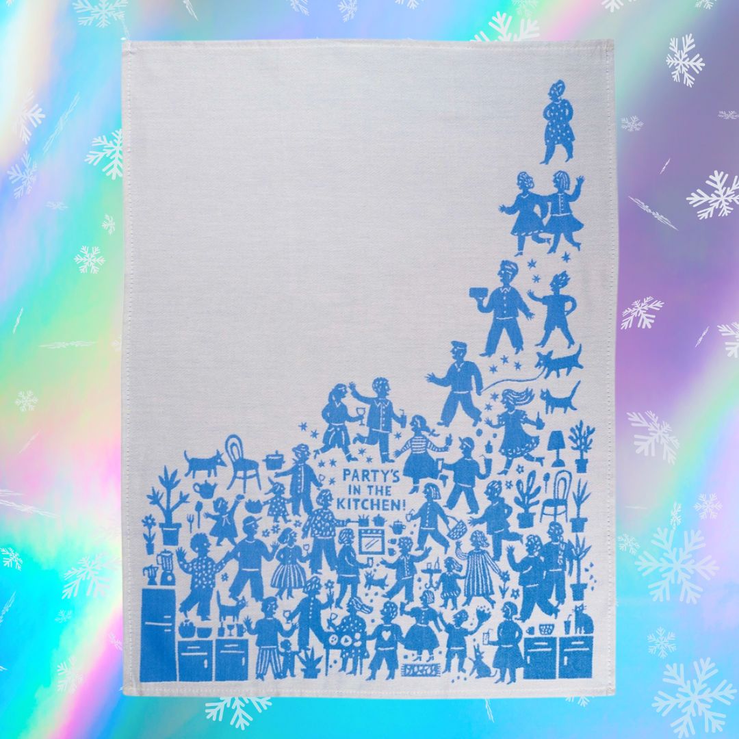 Party's in the Kitchen Tea Towel