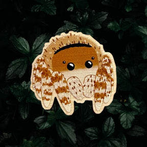 Jumping Spider Wooden Pin