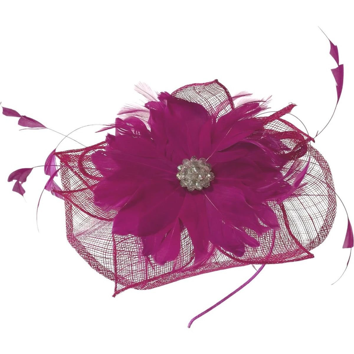 My Hat Pink Feather Fascinator