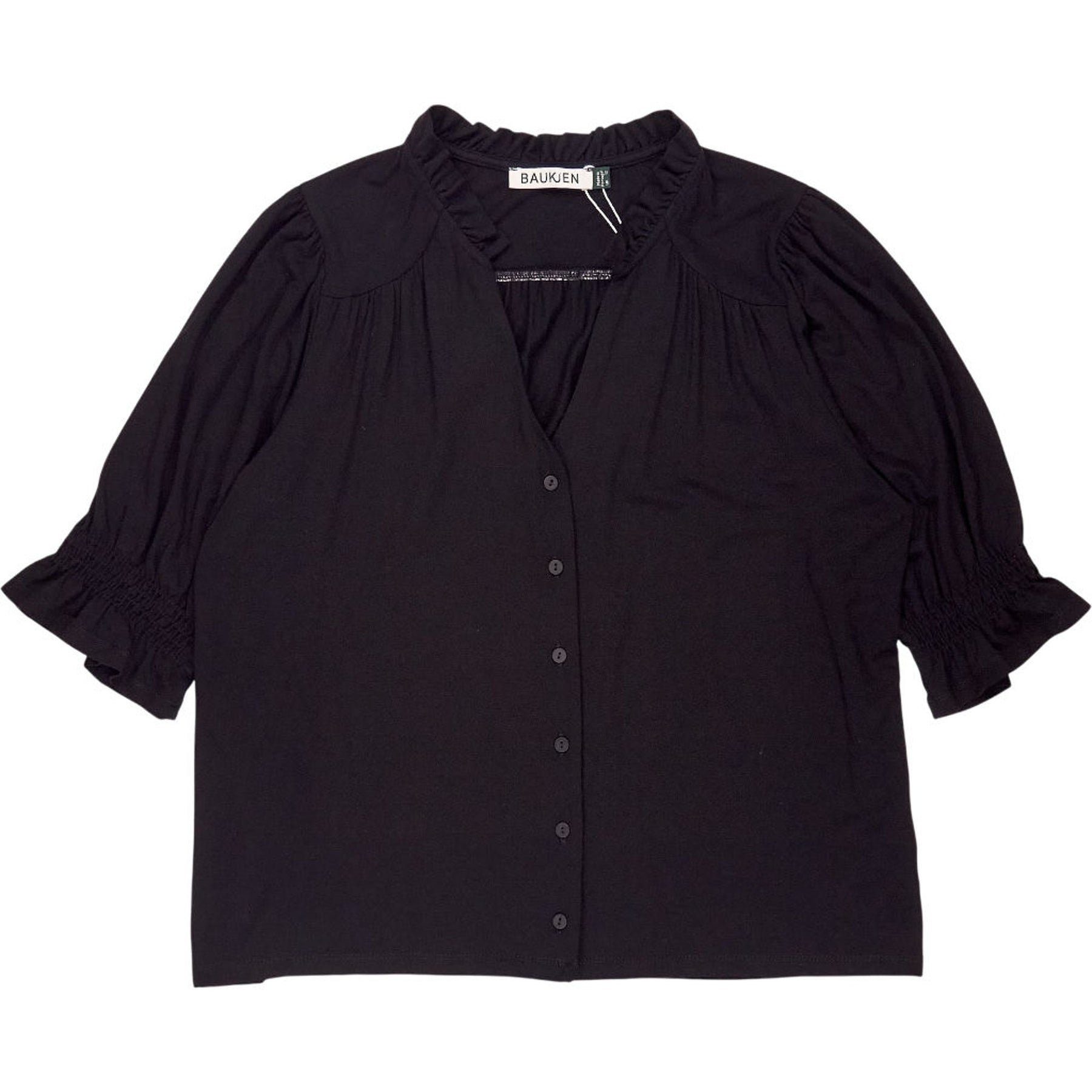 Baukjen Black Nola Short Sleeve Blouse