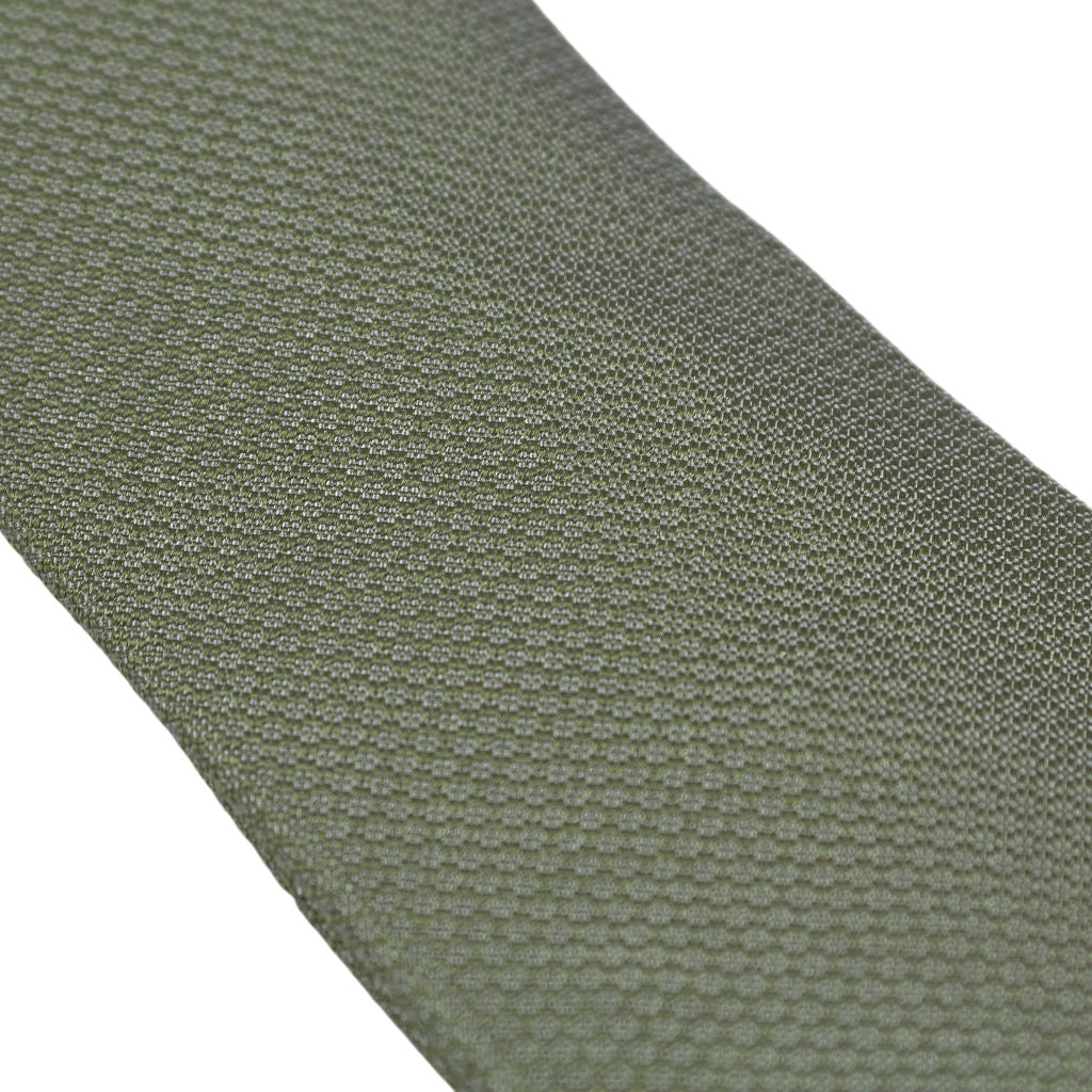 Moss Green Floral Pattern Silk Tie Bundle x 3