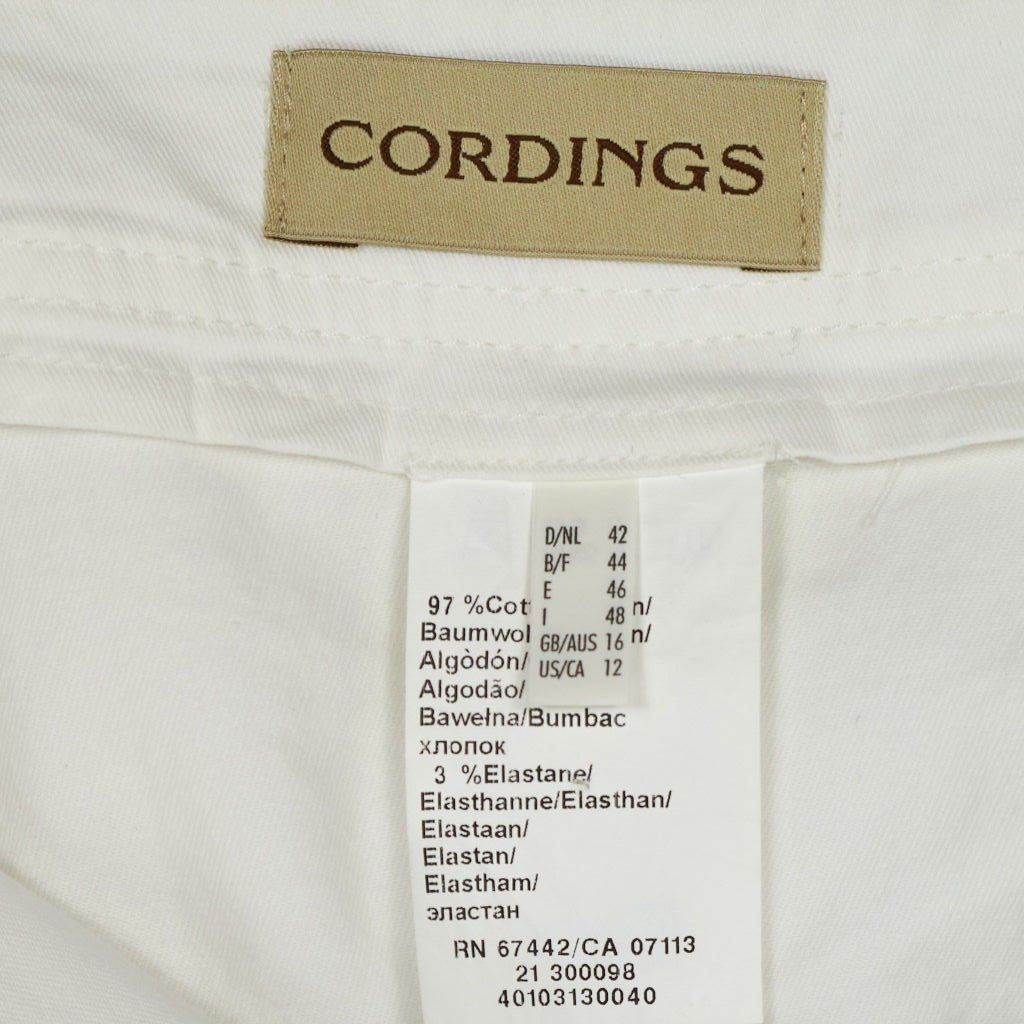 Cordings White Cotton Skirt