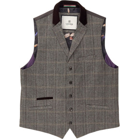 Cavani Brown Check Suit