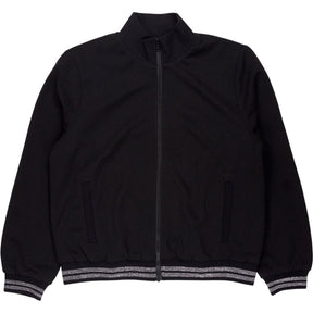 Hush Black Silver Sporty Jersey Jacket