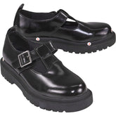 Pull & Bear Black Chunky Buckle Shoes