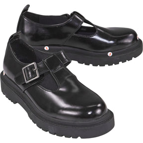 Pull & Bear Black Chunky Buckle Shoes