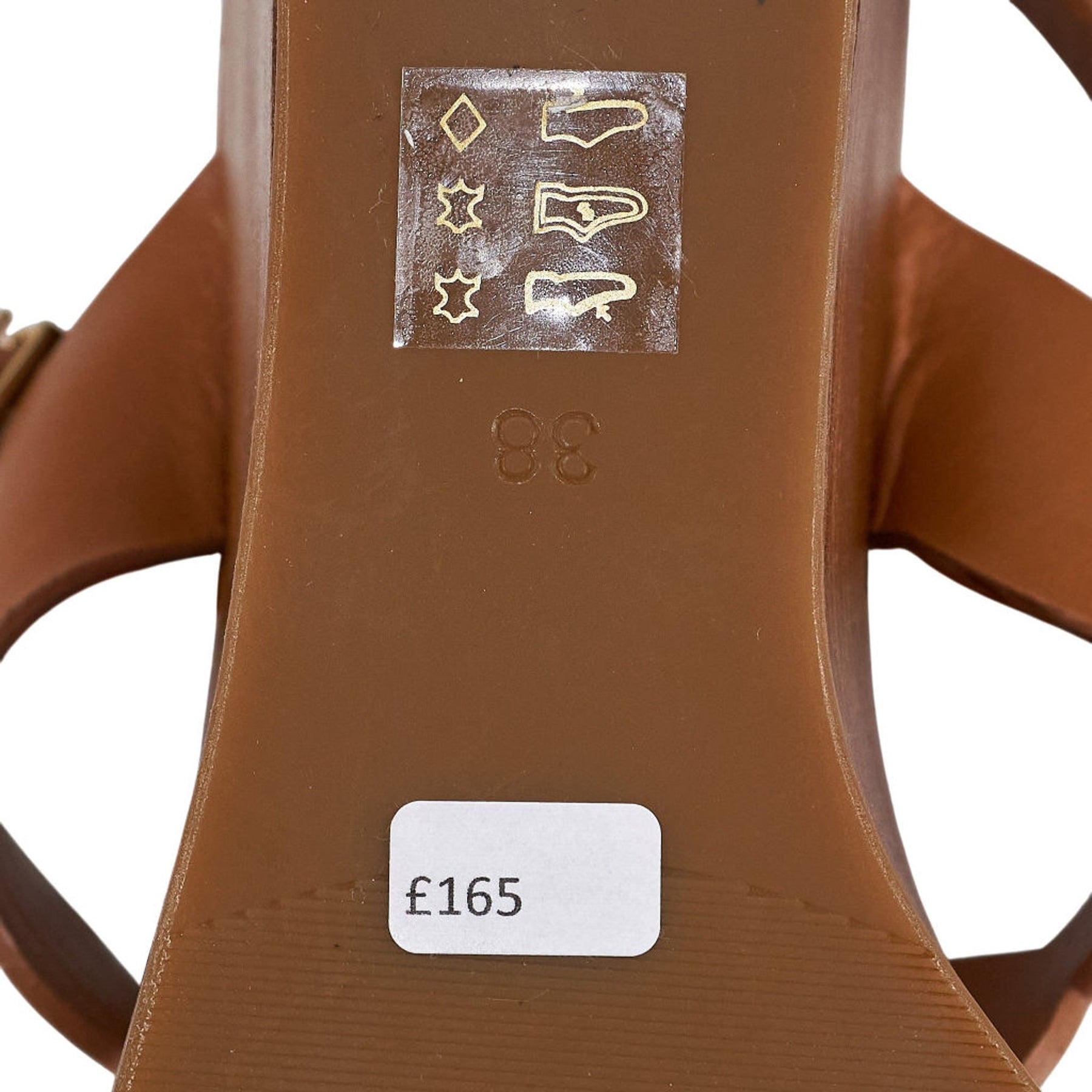 Wyse London Tan Harri Wedge Sandals