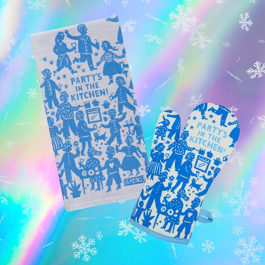 Party's in the Kitchen Oven Mitt