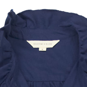 Beaufort & Blake Blue Ruffle Blouse