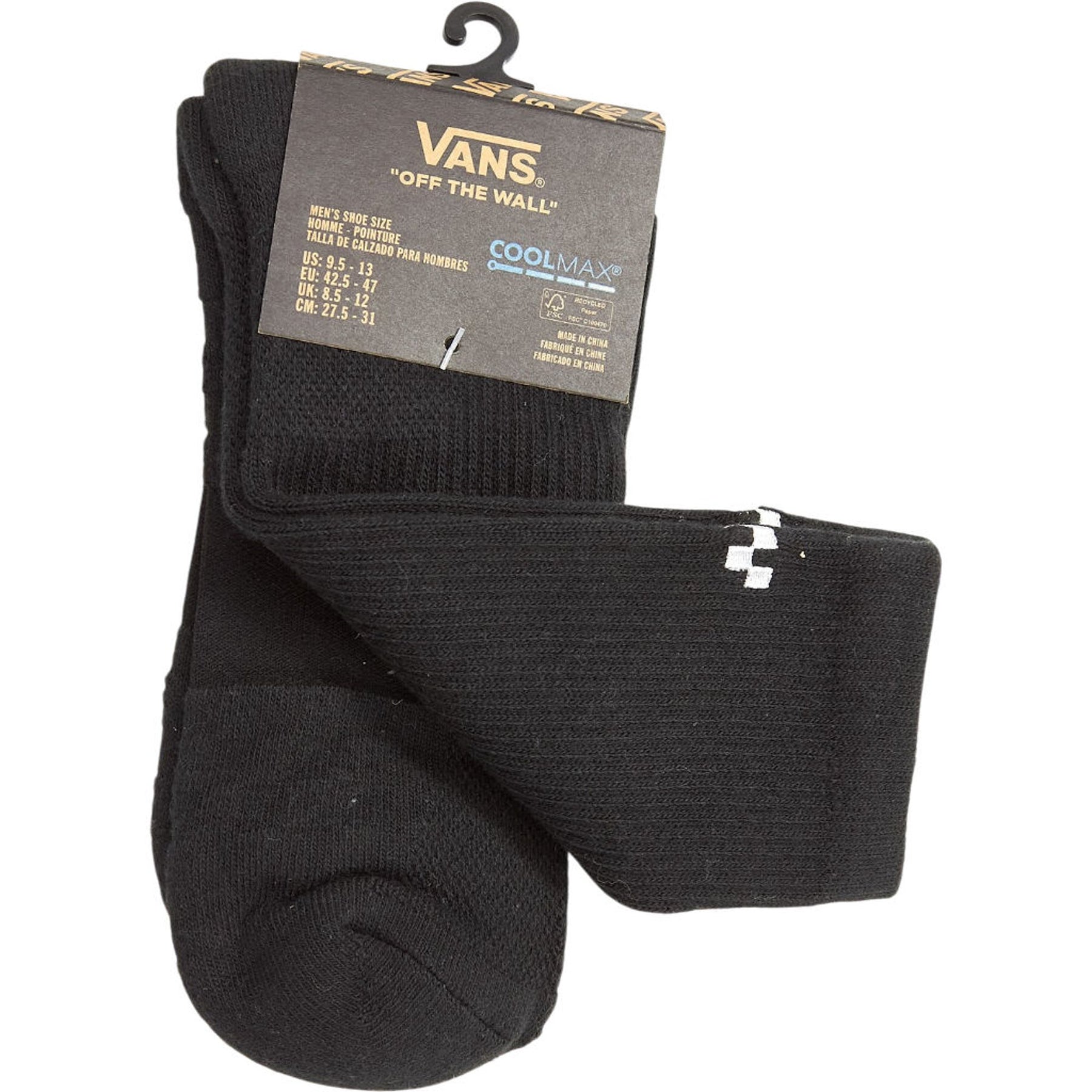 Vans Black CoolMax Performance Socks