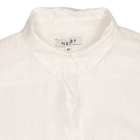 NRBY White Linen Shirt Dress