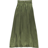 Strong Girls Club Green Viscose Midi Skirt