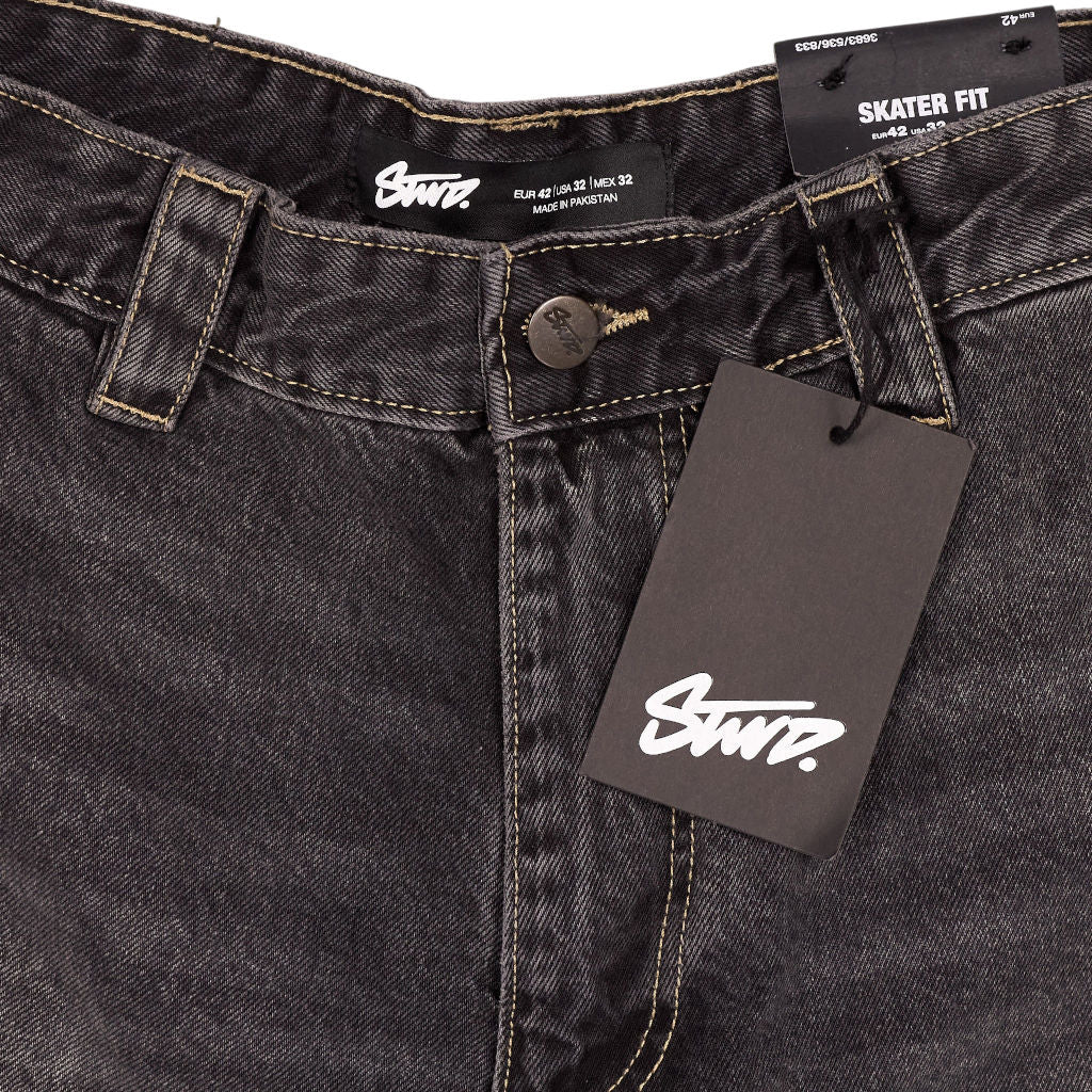 Pull & Bear Black Skater Fit Cargo Jeans
