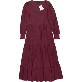 Nobody's Child Burgundy Ruby Midi Corduroy Dress