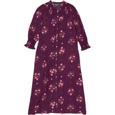 WYSE  Merlot Floral Ettie Shirt Dress