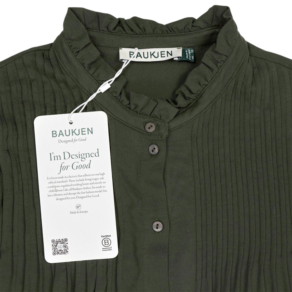 Baukjen Khaki Green Imken Long Sleeve Blouse