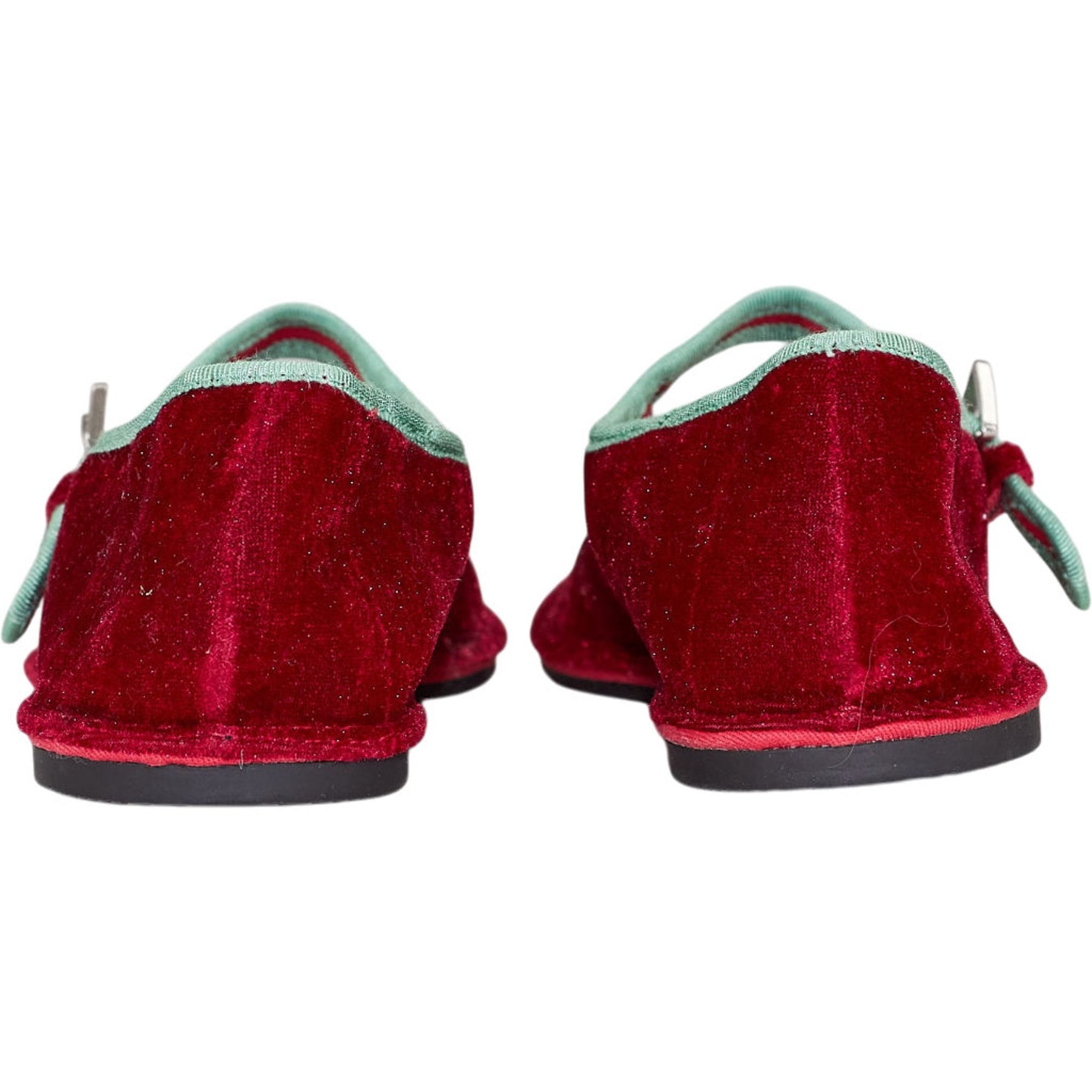 Pull & Bear Red Velvet Flats