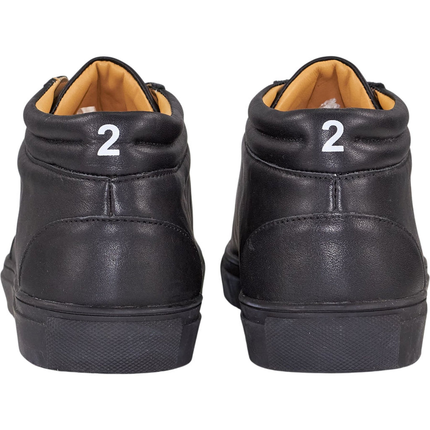 YMC Black Leather Trainers