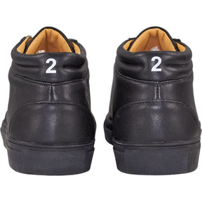 YMC Black Leather Trainers