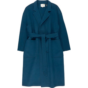 Wyse Teal Diane Double-Faced Belted Coat