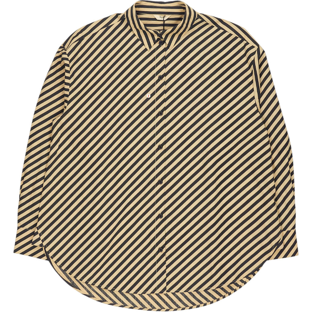 Hush Diagonal Stripe Pia Shirt Black Beige