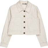 Baukjen Soft White Kristi Cropped Denim Jacket