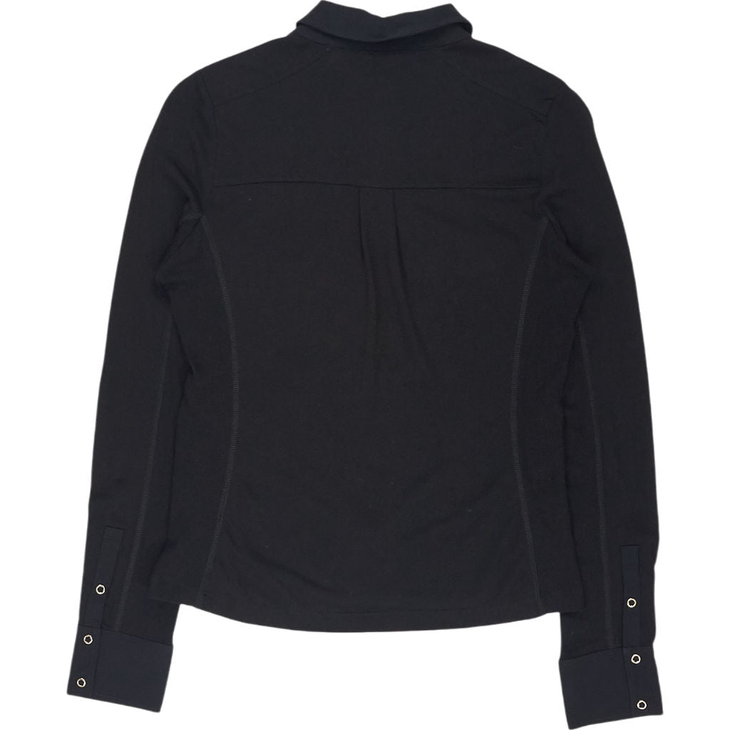 ME+EM Black Luxe Side Panel Shirt