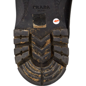 Prada Black Leather Ankle Boots