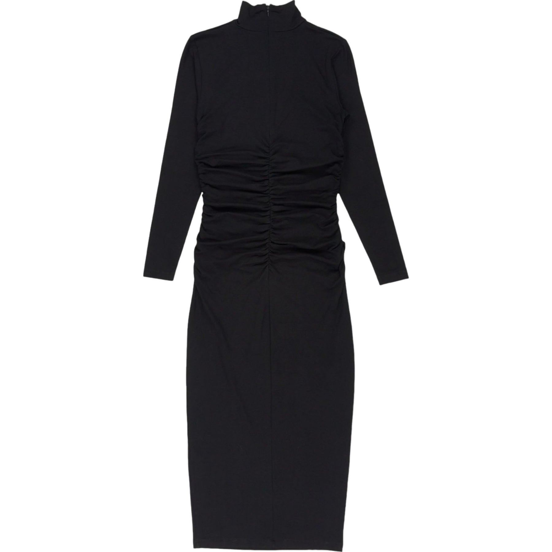 Baukjen Black Ruched Midi Dress