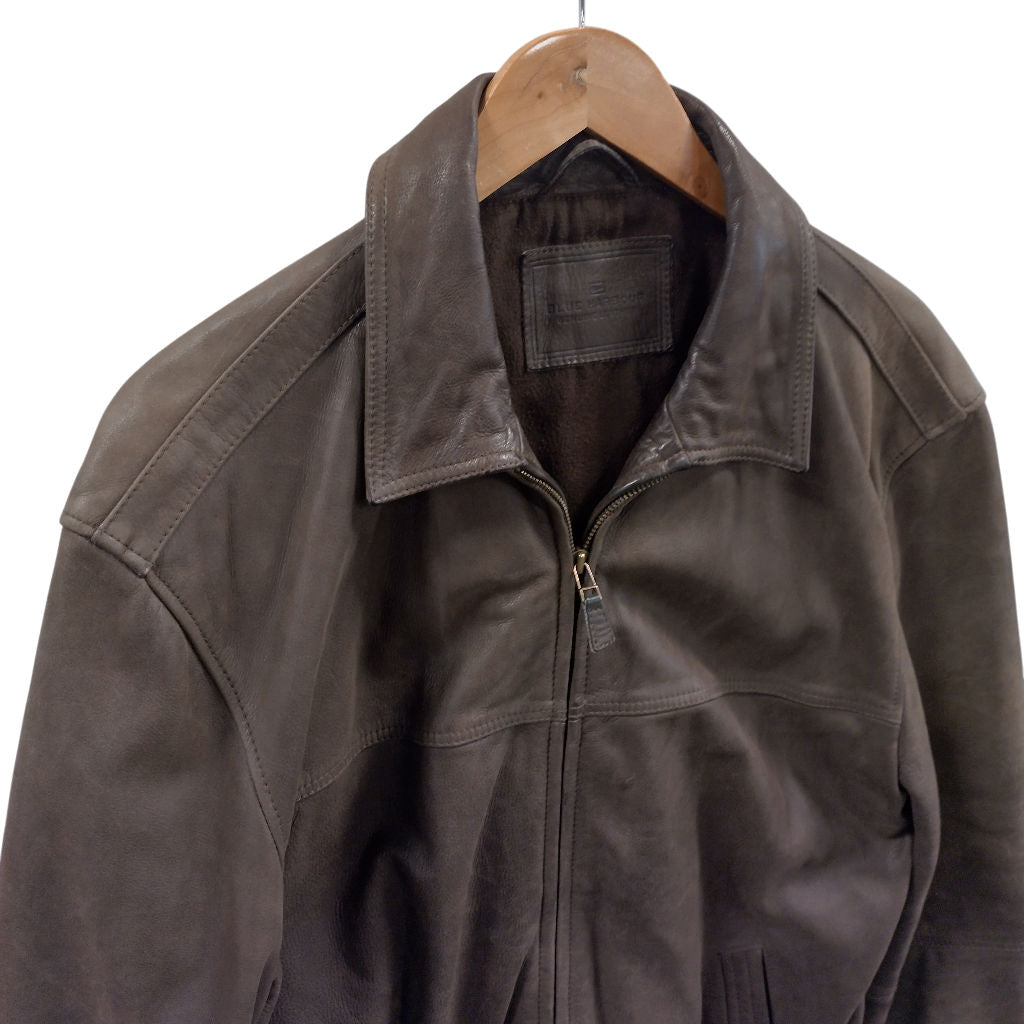 Blue Harbour Brown Leather Jacket