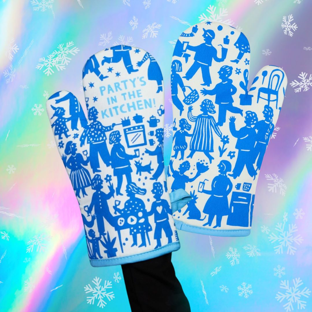 Party's in the Kitchen Oven Mitt