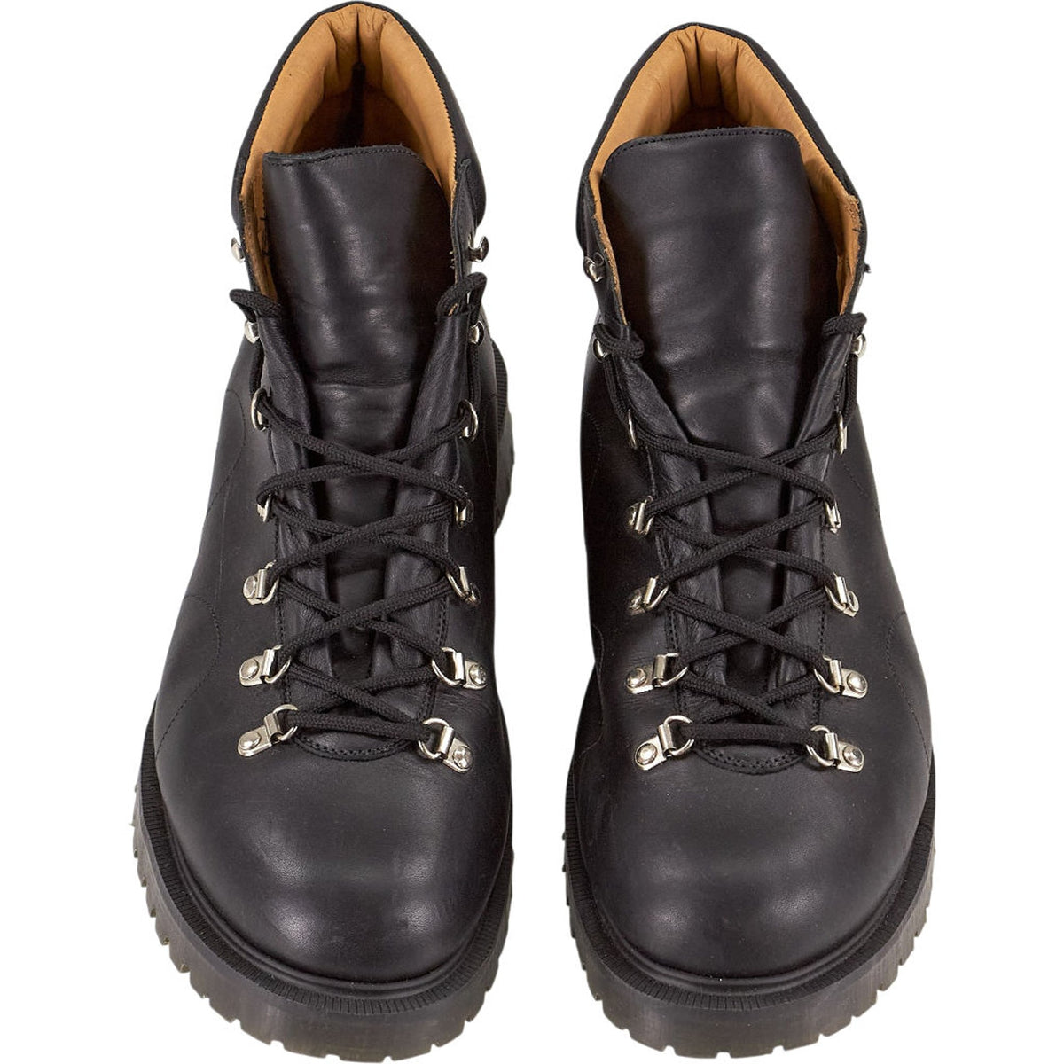 YMC Black Leather Hiking Boots