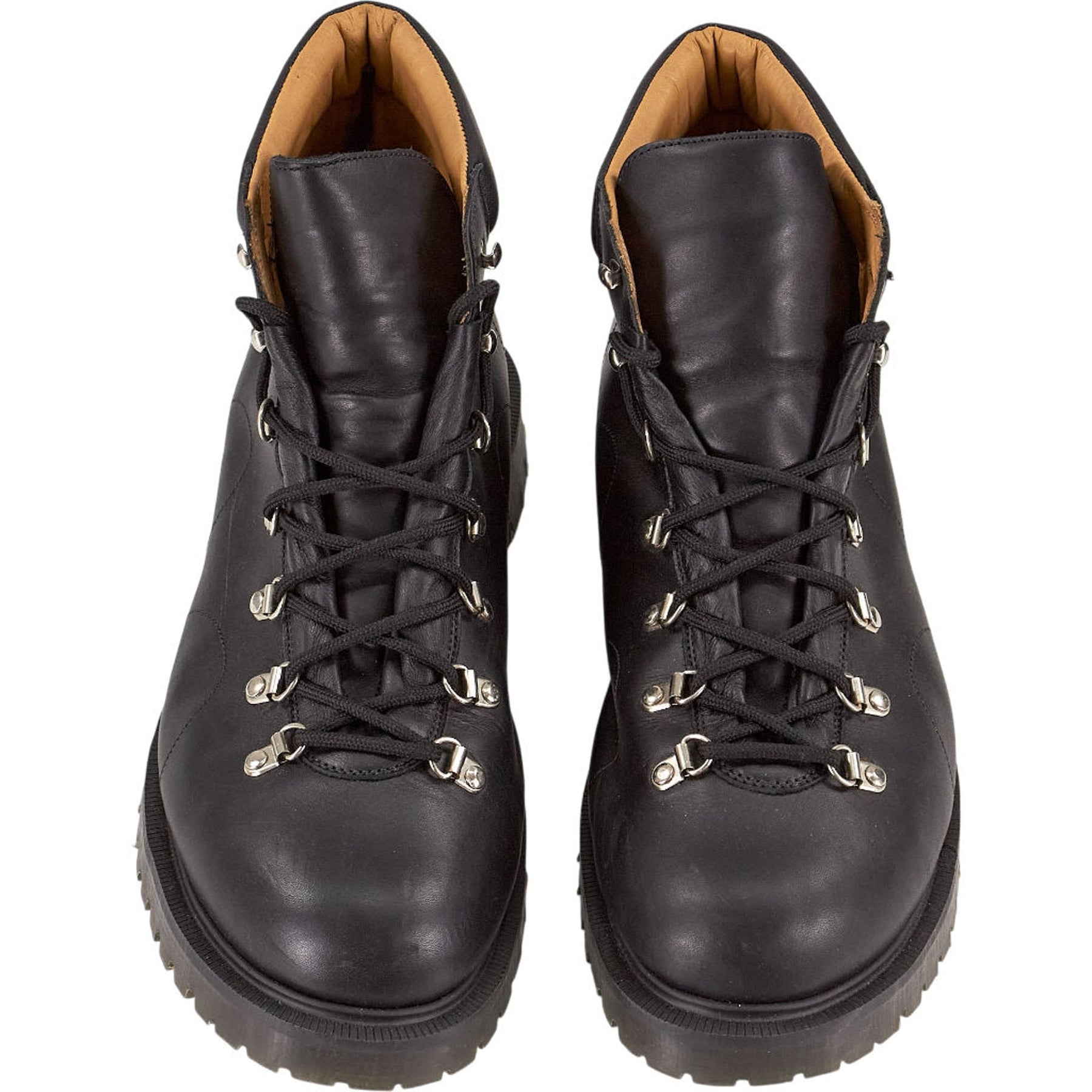 YMC Black Leather Hiking Boots
