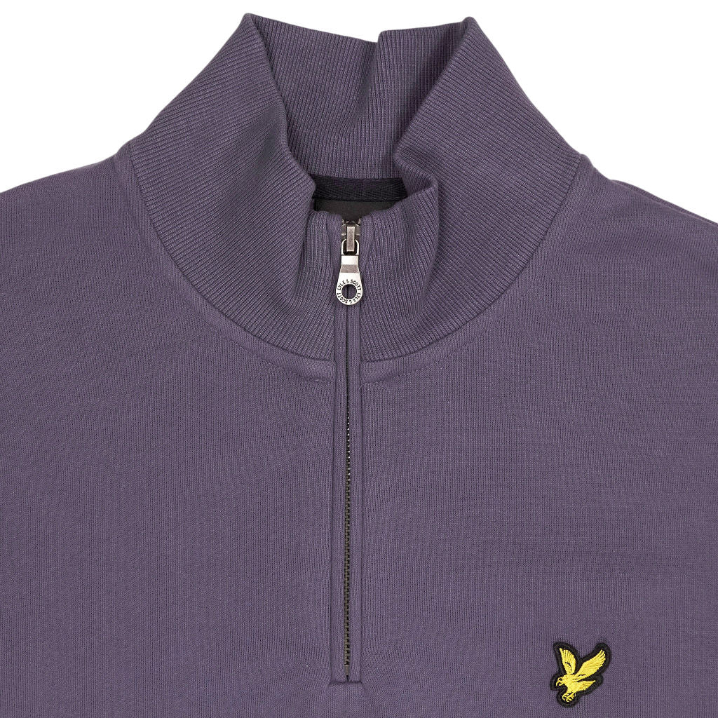 Lyle & Scott Aubergine Purple 1/4 Zip Sweatshirt