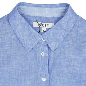 NRBY Blue Linen Shirt Dress