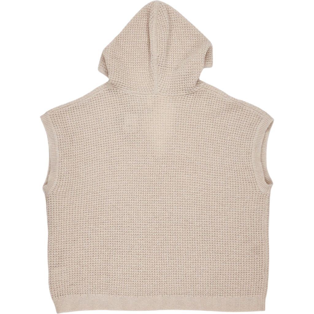 Hush Moonshine Olive Slouchy Sleeveless Knitted Hoodie