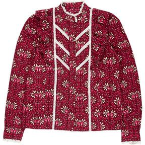 Pink City Prints Floral Lace Blouse