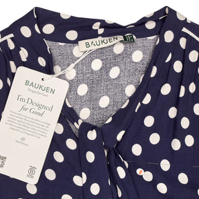 Baukjen Navy Polka Dot Amalie Blouse