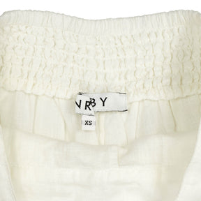NRBY White Linen Balloon Trousers